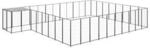 VidaXL Hundezwinger Stahl schwarz 6,6 m, 4,4 m, 1,1 m