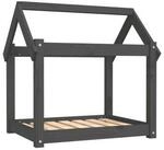 VidaXL Hundebett M (71x55x70 cm) aus Kiefernholz grau