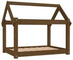 VidaXL Hundebett L (81x60x70 cm) aus Kiefernholz dunkelbraun