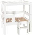 VidaXL erh&ouml;htes Hundebett aus Kiefernholz wei&szlig; 53,5 cm, 60 cm, 53,5 cm