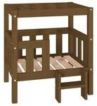 VidaXL erh&ouml;htes Hundebett aus Kiefernholz braun 43 cm, 70 cm, 43 cm