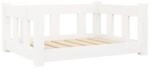 VidaXL Hundebett Massivholz Kiefer wei&szlig;/ beige 50,5 cm, 28 cm, 65,5 cm