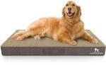 Knuffelwuff orthop&auml;dische Hundematte Ellenie aus Teddymaterial und Velours beige XXL
