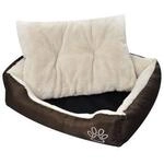 VidaXL Hundebett Braun und Beige 48 cm, 48 cm, 18 cm