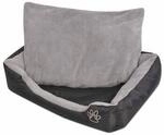 VidaXL Hundebett mit gepolstertem Kissen Schwarz/Grau 58 cm, 58 cm, 19 cm