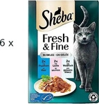 Sheba Fresh & Fine Nassfutter Katze Adult, Multipack, in Gelee 36x50 g Thunfisch,