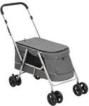 VidaXL Hundewagen 100x49x96 cm (L x B x H) grau