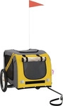 VidaXL Fahrradanh&auml;nger Hund 133,5 x 69 x 73,5 cm (L x B x H) gelb