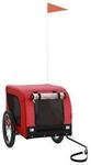 VidaXL Fahrradanhänger Hund 124 x 65 x 66 cm (L x B x H) rot VidaXL Fahrradanhänger Hund 124 x 65 x 66 cm (L x B x H) rot