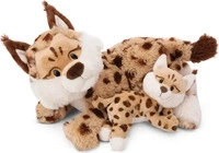 NICI Luchs Mutter 40 cm & Kind 20cm liegend