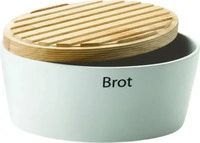 Continenta Brottopf oval wei&szlig; Keramik 36x23x13,5cm