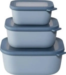 Mepal Set Cirqula rechteckig 3tlg - Nordic Blue