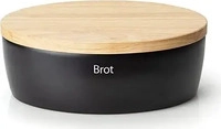 Continenta Brottopf oval schwarz matt Keramik 30x23x13,5cm