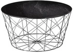 SalesFever Couchtisch mit Metallkorb &Oslash; 80 cm