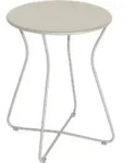 Fermob COCOTTE Hocker aus Stahl 45x34x45 cm - Lehmgrau