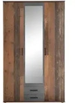 Pol Power Chicago Kleiderschrank Holzwerkstoff Melamin 3 T&uuml;ren 120x196x54 cm