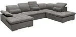 ED Lifestyle Wayne U Sofa 3-teilig Holzwerkstoff/Nosag - Braun