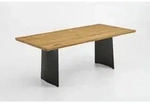 Niehoff Sitzm&ouml;bel Tree-Top Tisch Hohlwangengestell Eisen Schwarz ge&ouml;lt Platte 40mm