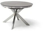 MCA Winnipeg Ausziehtisch Keramik &Oslash; 120/160x76 cm - Silber