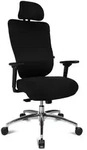 Topstar Ortho Sedis Comfort 30 Schreibtischstuhl schwarz - H&ouml;henverstellbar - Silber