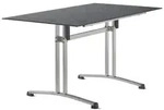 Sieger Gastro Tisch Polytec S&auml;ulenklappgestell 140x80 cm
