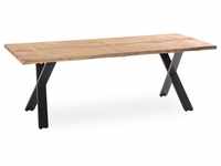 Niehoff Solid Tisch versch. Gestelle 220 - 280x95 cm Braun/Anthrazit Teak
