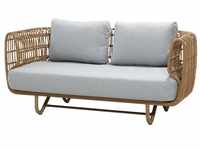 Cane-Line Nest 2-Sitzer Sofa inkl. Kissensatz Light Grey