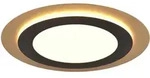 Trio Morgan Deckenleuchte LED Metall Schwarz-Gold integrierter Dimmer + Fernbedienung