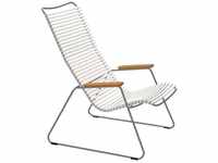 HOUE CLICK Relaxsessel Lounge chair Bambusarmlehnen Stahlgestell Muted white