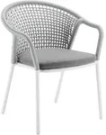 Solpuri jooy Stapelsessel Aluminum/Wetterfest/White - White