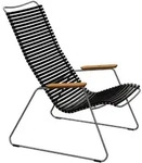 HOUE CLICK Relaxsessel Lounge Chair Bambusarmlehnen Stahlgestell - Grau