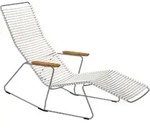HOUE CLICK Sunrocker Liegestuhl Bambusarmlehnen Stahlgestell - Grau