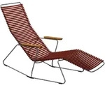 HOUE CLICK Sunrocker Liegestuhl Bambusarmlehnen Stahlgestell - Grau