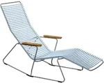 HOUE CLICK Sunrocker Liegestuhl Bambusarmlehnen Stahlgestell - Grau