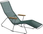 HOUE CLICK Sunrocker Liegestuhl Bambusarmlehnen Stahlgestell - Grau