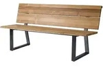 Diamond Garden Pisa Bank Edelstahl/Recycled Teak - Dunkelgrau