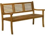 M&ouml;bilia Gartenbank mit R&uuml;cken-und Armlehne Akazie 150 cm - Natur