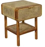 SIT M&ouml;bel ROMANTEAKA Nachtkommode Teak/Peddigrohr-Geflecht natur - Natur