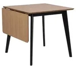 Actona Roxby Esstisch Ausziehbar Rubberwood/Holzwerkstoff/80/120x80 cm - Schwarz