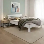 Hasena Trento 16 Prato Bettgestell Massivholzbett - Weiss deckend