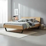 Hasena Trento 16 Asti Bettgestell Massivholzbett - anthracite