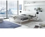 Hasena Trento 16 Ancona Bettgestell Massivholzbett - Weiss deckend