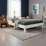 Hasena Trento 16 Rapallo Bettgestell Massivholzbett - Weiss deckend