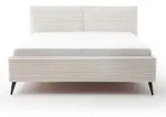 Meise M&ouml;bel Matera Polsterbett hellbeige mit schwarzen Metallfu&szlig; - Braun