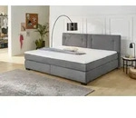 Jockenh&ouml;fer Family Boxspringbett 140x200 cm Dunkelgrau - Schwarz