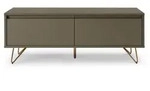 SalesFever Lowboard mit Schublade und Klappfach matt Holzwerkstoff Metallgestell Gold