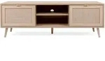 Finori Bali 56A TV-Board Holzwerkstoff Sonoma Eiche/Rafia Geflecht