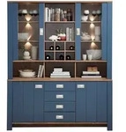 Innostyle Dijon Buffetaufsatz + Sideboard Holzwerkstoff Parisian Blue/Haveleiche