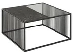 Actona Strington Couchtisch Stahl/Holzwerkstoff - matt schwarz