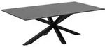 Actona Heaven Couchtisch Stahl/Glas 130x70 cm - matt schwarz
